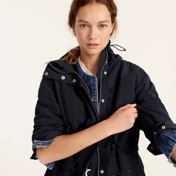 J.Crew Perfect Rain Jacket - S - Navy - Picture 4 of 4